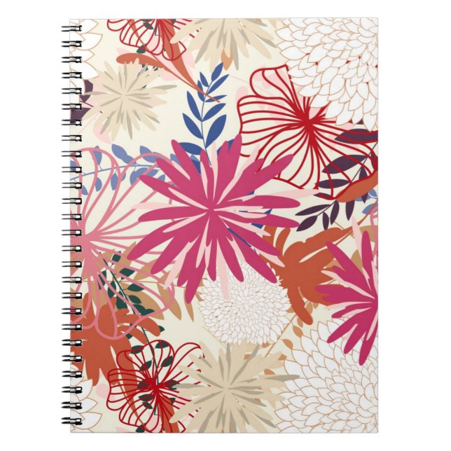 Floral background 3 notebook (Front)