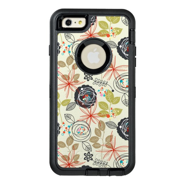 Floral background 3 otterbox iPhone case (Back)