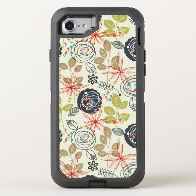 Floral background 3 otterbox iPhone case (Back)