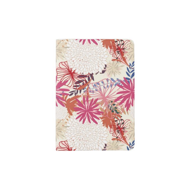 Floral background 3 passport holder (Front)