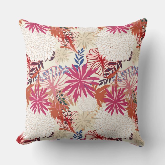 Floral background 3 throw pillow (Front)
