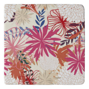 Floral background 3 trivet