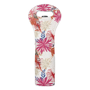 Floral background 3 wine bag