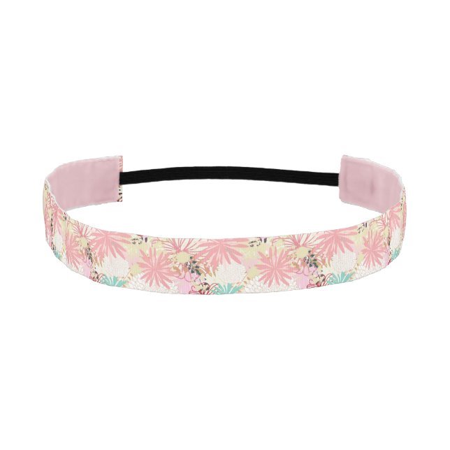 Floral background 4 athletic headband (Front)