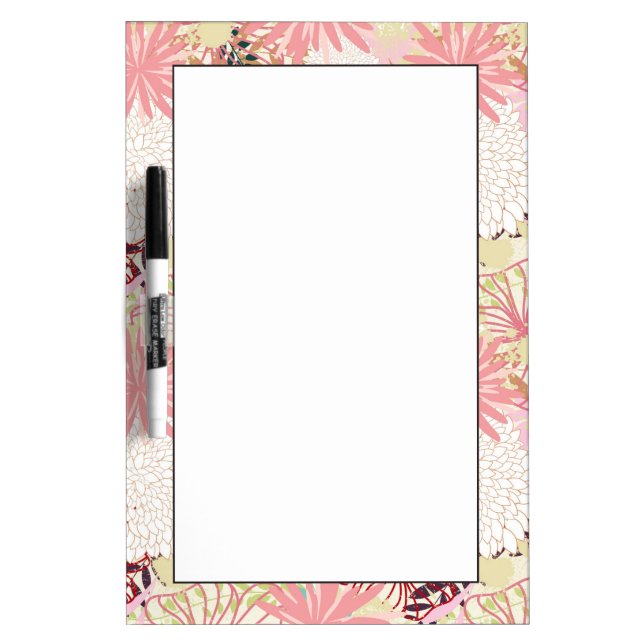 Floral background 4 dry erase board (Front)