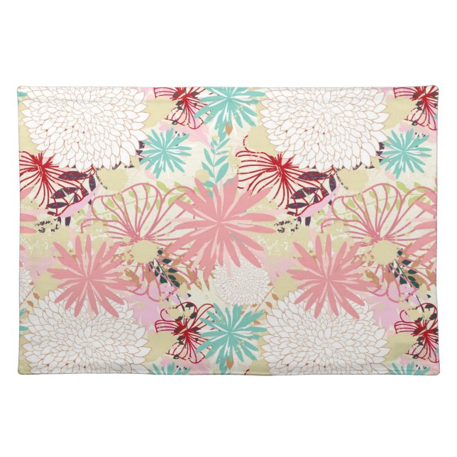 Floral background 4 placemat (Front)