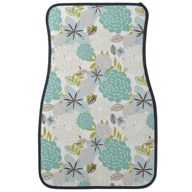 Floral background 5 car mat (Front)