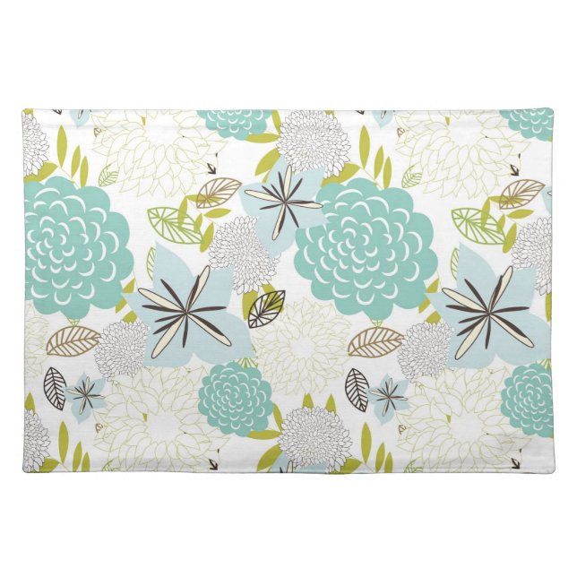 Floral background 5 cloth placemat (Front)
