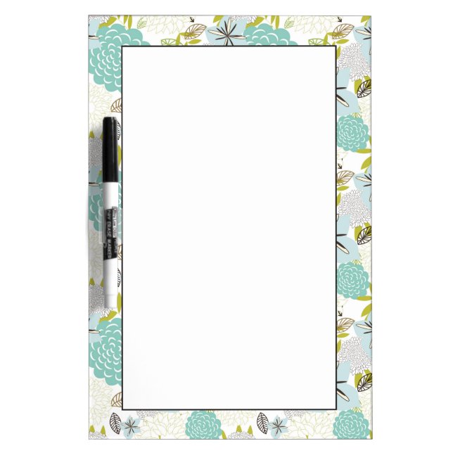 Floral background 5 dry erase board (Front)