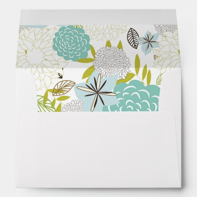 Floral background 5 envelope (Back (Bottom))