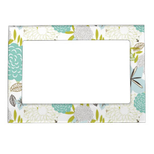Floral background 5 magnetic frame