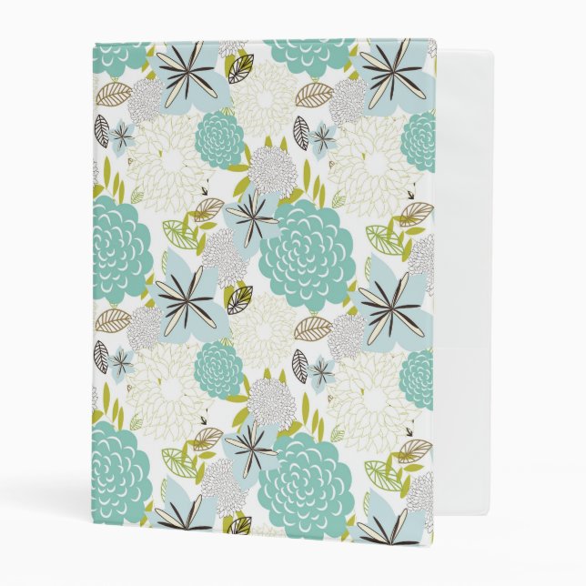 Floral background 5 mini binder (Front/Inside)