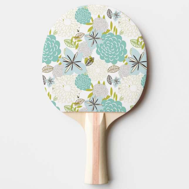 Floral background 5 ping pong paddle (Front)