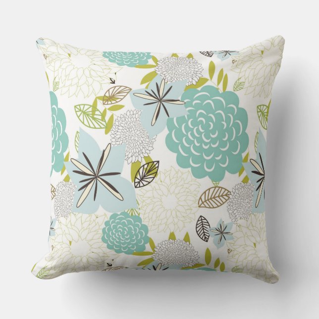 Floral background 5 throw pillow (Front)