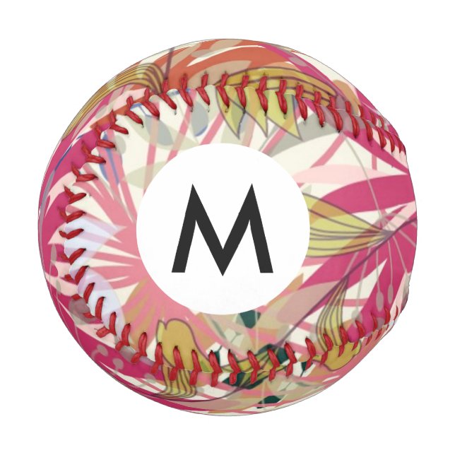 Floral background 6 baseball (Front Left)