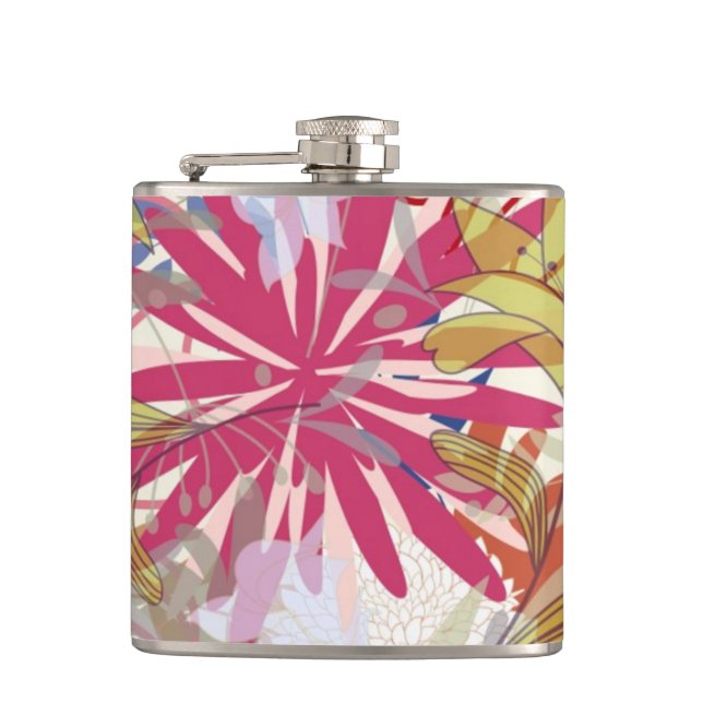 Floral background 6 flask (Front)