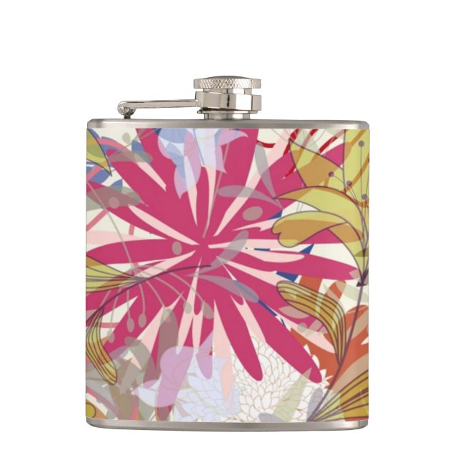Floral background 6 flask (Front)