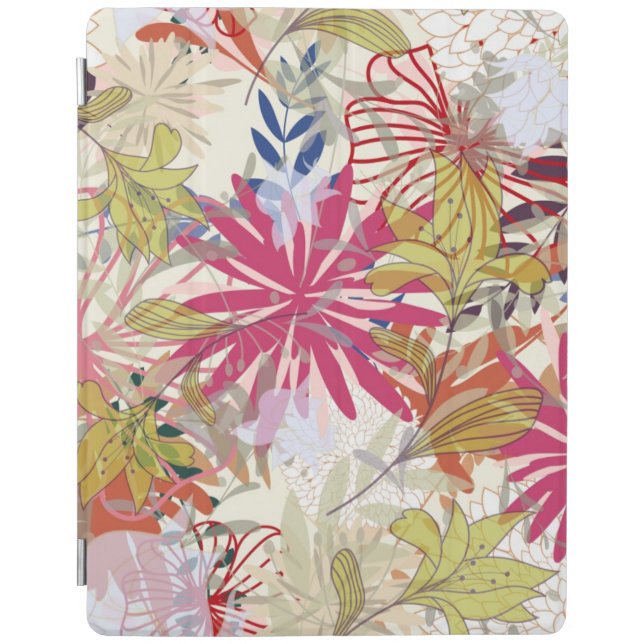 Floral background 6 iPad smart cover (Front)