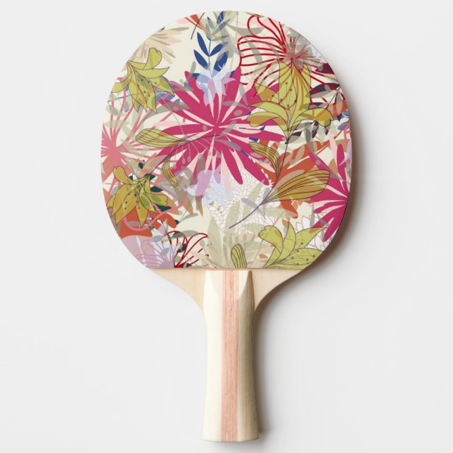 Floral background 6 Ping-Pong paddle (Front)