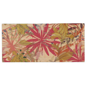 Floral background 6 wood flash drive