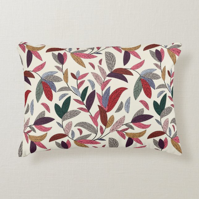 Floral background accent pillow (Front)