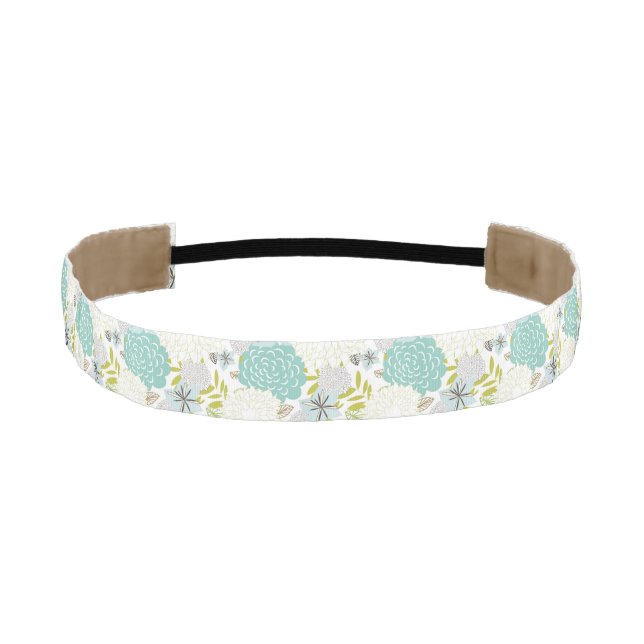 Floral background athletic headband (Front)