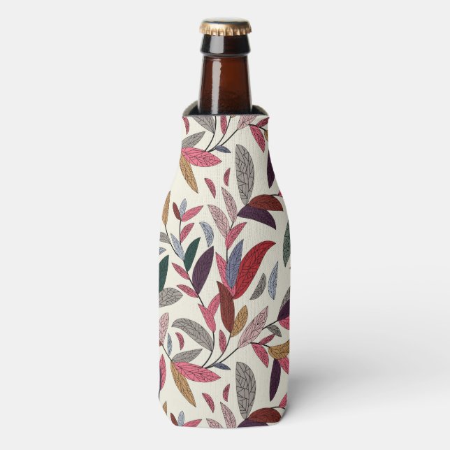 Floral background bottle cooler (Bottle Front)