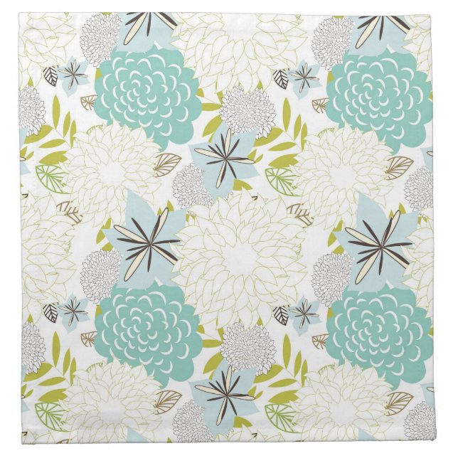 Floral background cloth napkin (Front)