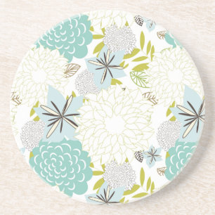 Floral background coaster