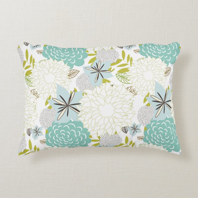 Floral background decorative pillow (Front)