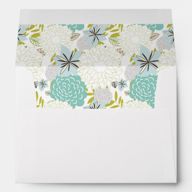 Floral background envelope (Back (Bottom))