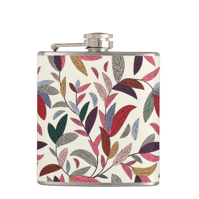 Floral background flask (Front)