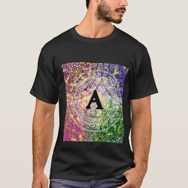 Floral background  manda and A T-Shirt (Front)