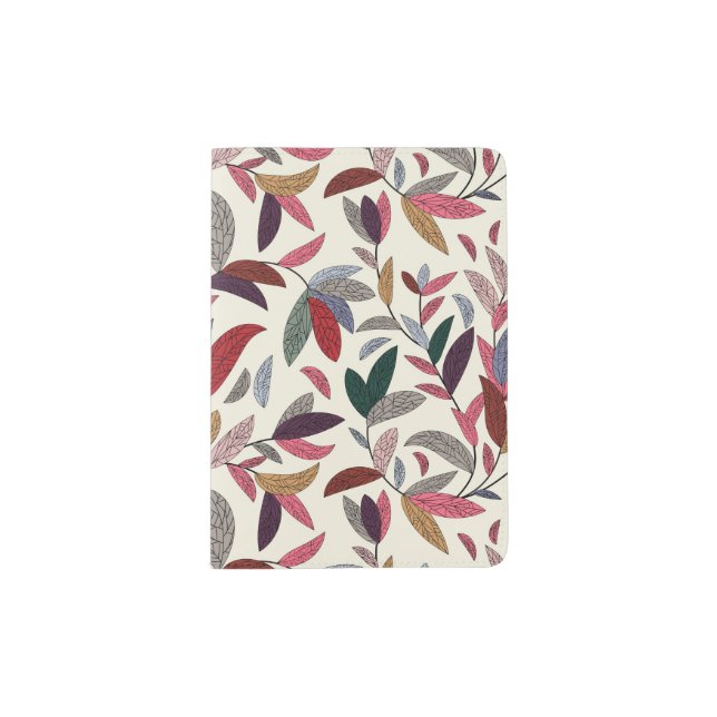 Floral background passport holder (Front)
