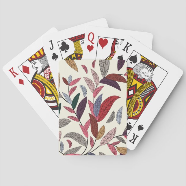 Floral background poker cards (Back)
