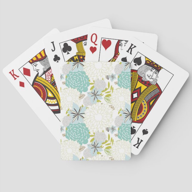 Floral background poker cards (Back)