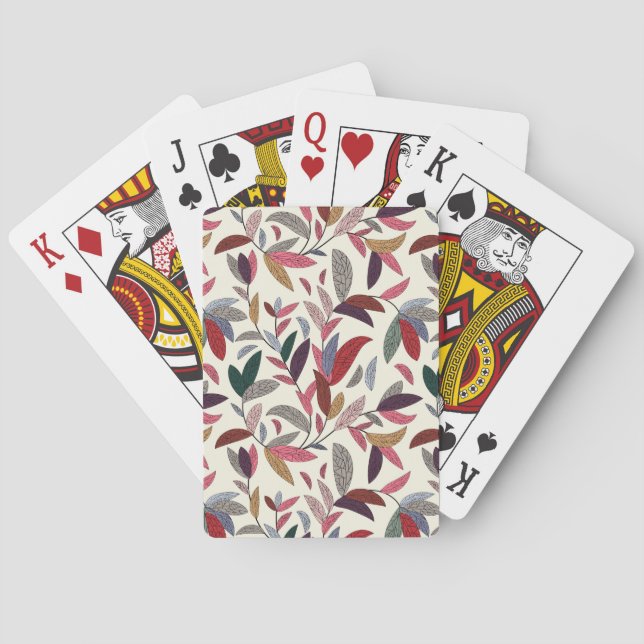 Floral background poker cards (Back)