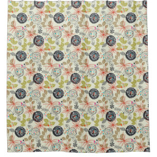 Floral background shower curtain
