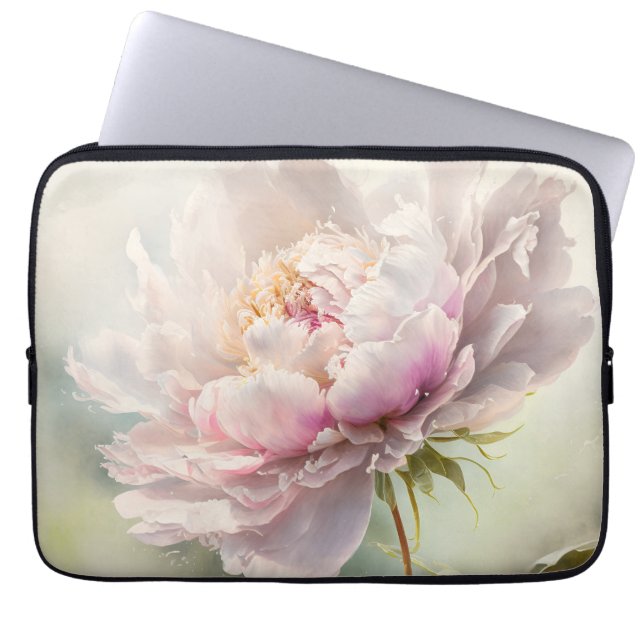 . Floral background. Spring blossom. Laptop Sleeve (Front)