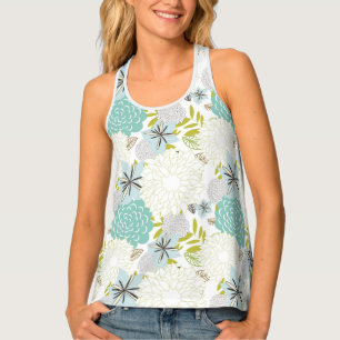 Floral background tank top