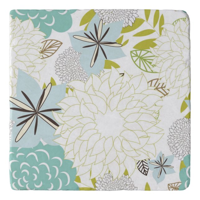 Floral background trivet (Front)
