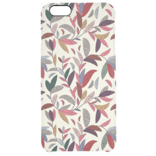 Floral background clear iPhone 6 plus case