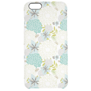 Floral background clear iPhone 6 plus case