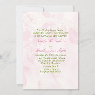 Floral Background Wedding Invitations Template