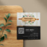 Floral Bakery Rolling Pin Patisserie QR CODE Busin Business Card