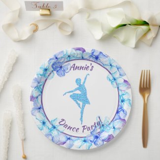 Floral Ballerina Dance Paper Plates