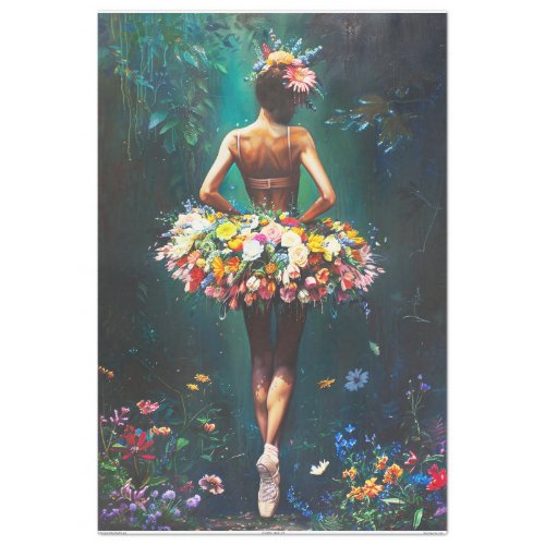 Floral Ballerina Decoupage Tissue Paper