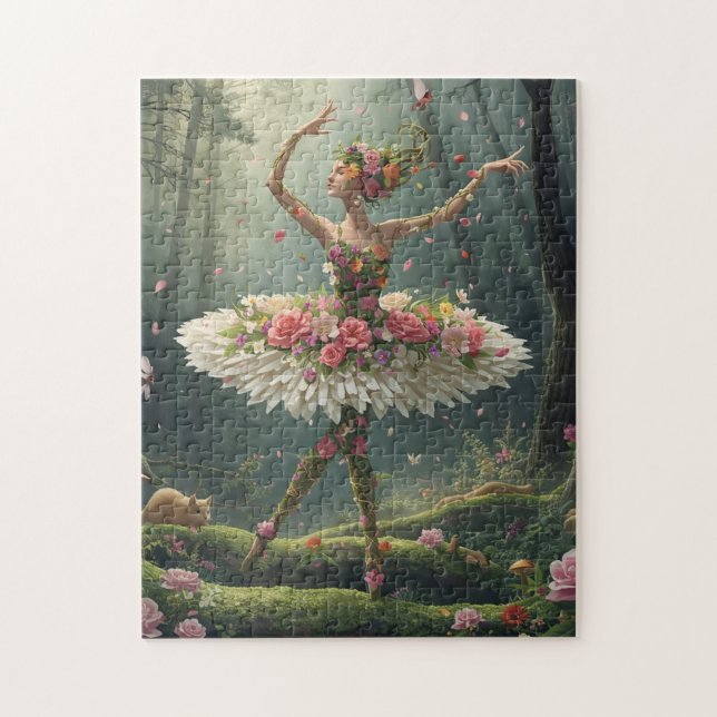 Floral Ballet in the Enchanted Forest Jigsaw Puzzle (Vertical)