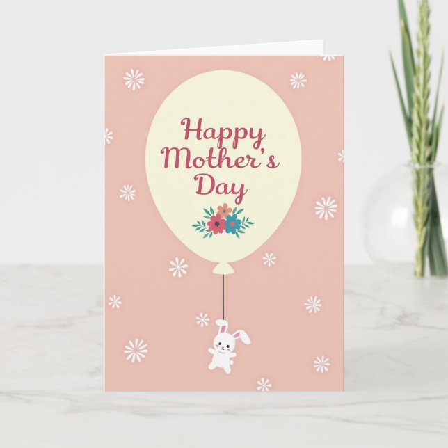 Floral Balloon Congrats Card (Front)
