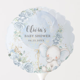Floral Balloon Elephant Boy Baby Shower Balloon